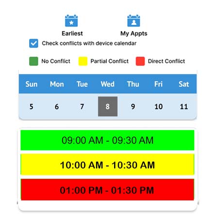 Self-Service Appointment Calendar